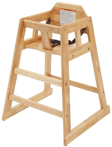 Winco Unassembled Wooden High Chair, Natural,Tan, Medium