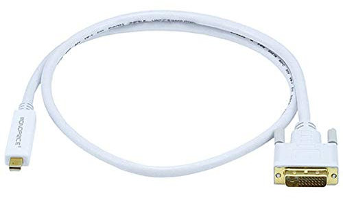 Monoprice 3 ft 32AWG Mini DisplayPort to DVI Cable - White