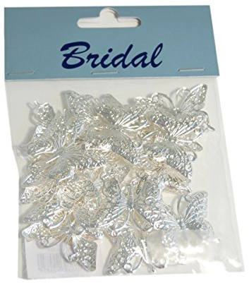 Silver Butterfly Table Scatter Decoration x 24