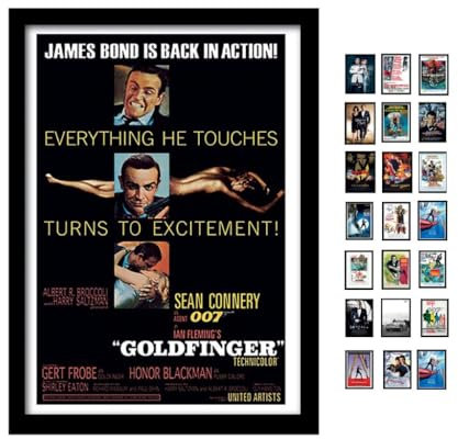 James Bond Goldfinger Gerahmtes Poster