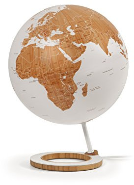 Atmosphere Leuchtglobus Bamboo 25 cm im Bambus-Design und Fuß aus Bambusholz