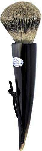 Hans Baier Exclusive Rasierpinsel Silberspitze Echthornspitze dunkel