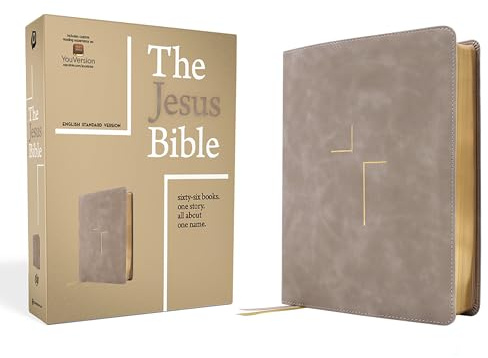 The Jesus Bible, ESV Edition, Leathersoft, Stone