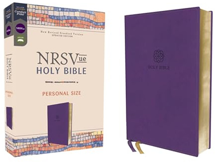 NRSVue, Holy Bible, Personal Size, Leathersoft, Purple, Comfort Print