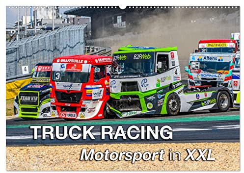 TRUCK RACING - Motorsport in XXL (Wandkalender 2026 DIN A2 quer), CALVENDO Monatskalender: Spektakuläre und adrenalinreiche Rennszenen der PS-Giganten auf dem Nürburgring (CALVENDO Sport)