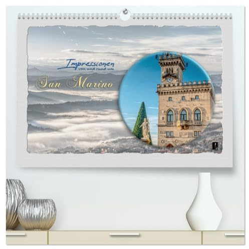 Impressionen - von und rund um San Marino (hochwertiger Premium Wandkalender 2026 DIN A2 quer), Kunstdruck in Hochglanz: San Marino einmal anders betrachtet (CALVENDO Orte)
