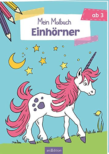 Mein Malbuch ab 3 Jahren – Einhörner VE 5: Ausmalheft für Kinder