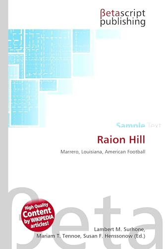 Raion Hill: Marrero, Louisiana, American Football