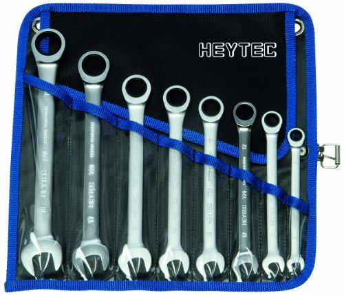 Heyco/Heytec 50720600180 Knarren-Ringmaulschlüsselsatz in Rolltasche 6-teilig R 50720-6-M