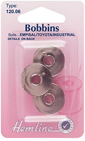 Hemline H120.06 | Metal Bobbin | 9.1mm | 3pk