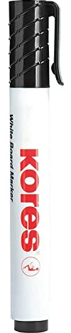 Kores M20830 Whiteboard/Flipchart Marker, Rundspitze, 3 mm, schwarz