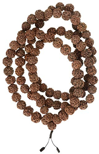 Mala aus Rudraksha beads - buddhistische Gebetskette mit 17 mm Perlen - Mala Rudras/Shiva