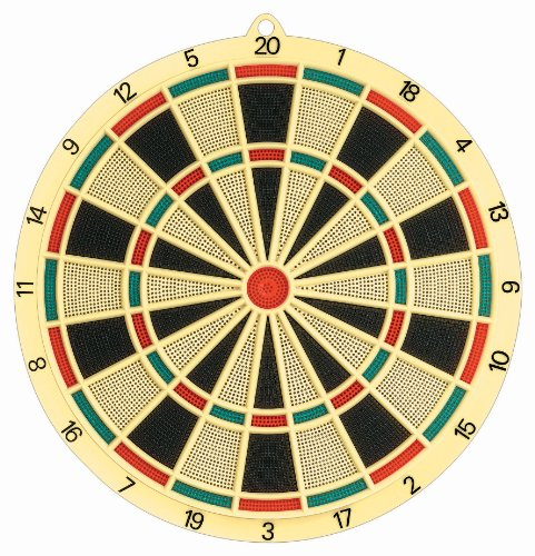 Solex Soft Dartboard 6 Darts & 6 Extra Tips, Mehrfarbig, 36 x 36 x 2 cm, 43100