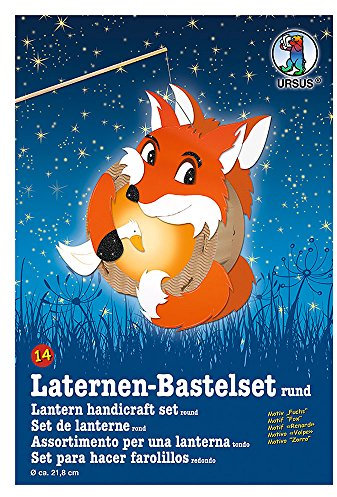 Ursus 18700014 - Laternen Bastelset Fuchs, ca. 21,8 x 31 x 10,3 cm