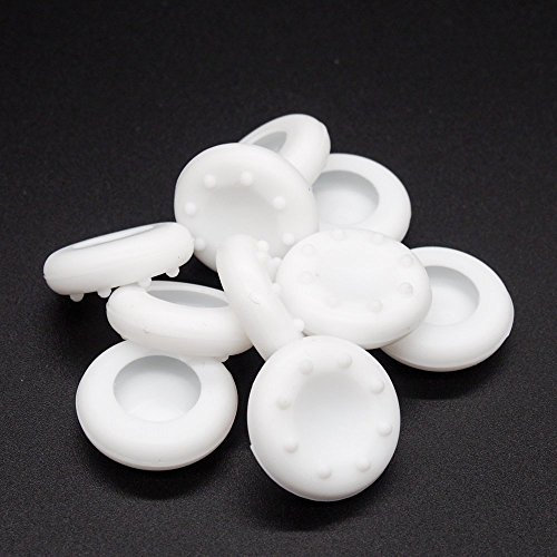 VOYTO® NEW 2016 Very 5 Pair/10 Pcs Replacement Silicone Analog Controller Joystick Thumb Stick Grips Cap Cover For PS3 / PS4 / Xbox 360 / Xbox One/Wii Game Controllers (black) [Xbox 360] … (White)