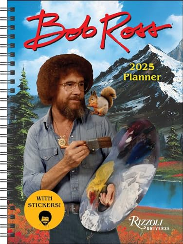 Bob Ross 12-Month 2025 Planner Calendar
