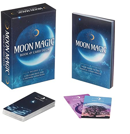 Moon Magic Book & Card Deck: Includes a 50-Card Deck and a 128-Page Guide Book (Arcturus Oracle Kits)