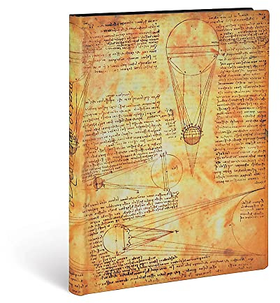 Paperblanks - Leonardos Skizzen Sonne & Mondlicht - Notizbuch Ultra Flexi Liniert - 240 Seiten, Ultra (230 x 180)