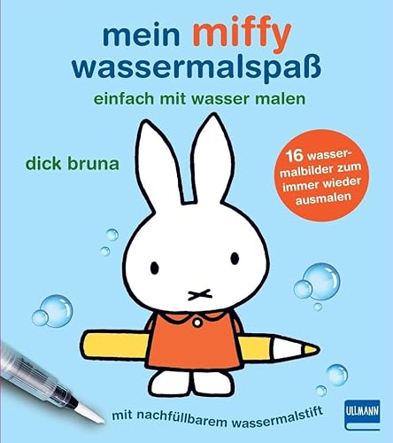 Mein Miffy Wassermalspaß: Einfach mit Wasser malen - Miffy-Malbuch mit 16 Bildern, die sich beim Kontakt mit Wasser bunt färben + viele Motive zum ... mit nachfüllbarem Wassermalstift, ab 3 Jahren