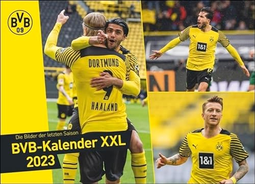 BVB Edition. Großer Wandkalender 2023. Einzigartiger Fotokalender mit allen Stars von Borussia Dortmund. Wandkalender XXL für Fußballfans. Querformat 68x49 cm