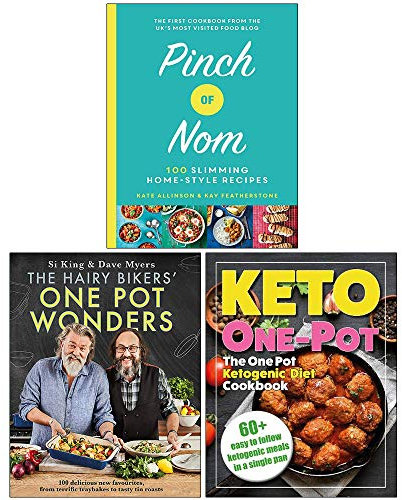 Pinch of Nom [Hardcover], The Hairy Bikers One Pot Wonders [Hardcover], The One Pot Ketogenic Diet Cookbook 3 Books Collection Set