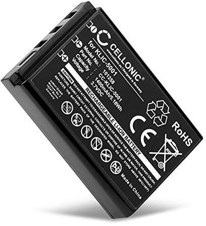 CELLONIC, Battery for Camera, compatible with Kodak Easyshare DX6490, DX7590, KLIC-5001, P712 (3.7V, 1400mAh)