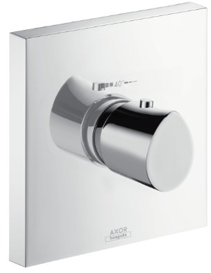 Hansgrohe 12711000 Miscelatore termostatico per doccia Axor Starck Organic a incasso Highflow, cromato