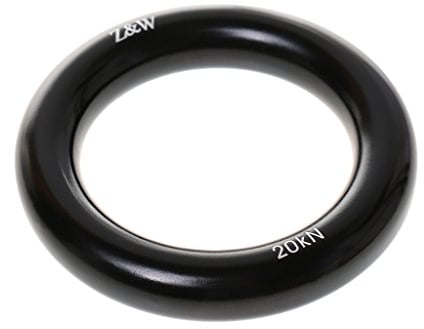20KN Rope Access / Tree Carving / Rock Climbing Rappel Ring Equipment Black