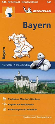 Michelin Bayern: Straßen- und Tourismuskarte 1:375.000; Auflage 2019 (MICHELIN Regionalkarten)