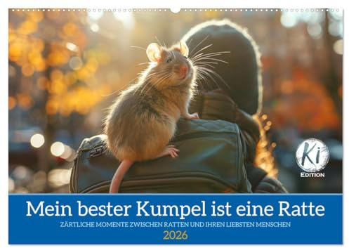 Mein bester Kumpel ist eine Ratte (Wandkalender 2026 DIN A2 quer), CALVENDO Monatskalender: Rattenzauber: Momente der Liebe mit kleinen Nagerfreunden (CALVENDO Tiere)