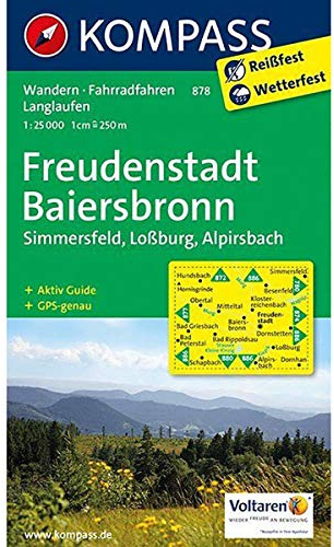 KOMPASS Wanderkarte Freudenstadt - Baiersbronn - Simmersfeld - Lossburg - Alpirsbach: Wanderkarte mit Aktiv Guide, Radwegen und Loipen. GPS-genau.1:25000
