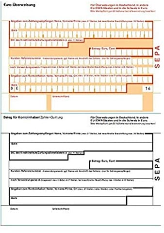 Markt+Technik Original-Papier, A4, 100x SEPA Überweisungsträger