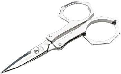 REMOS Klappschere aus rostfreiem Edelstahl mit praktischem Etui aus echtem Leder