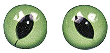 Rayher Yeux de chat, yeux en plastique à coudre ø 8 mm 10 pcs vert/noir, 8902600