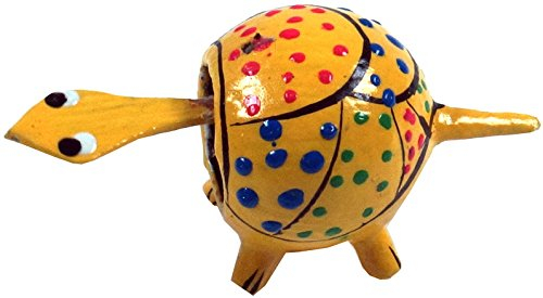 GURU SHOP Wackelkopf Tier, Wackeltier Schildkröte, Gelb