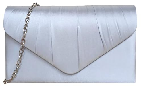 fi9® Damen-Clutch-Handtasche, Satin, Party, Abschlussball, Braut, Abendveranstaltung, Handtasche