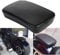 OSAN Seat Cushion Leather Pillion Pad Black 6 Suction Cup Rear Passenger Seat for Harley/Cruiser/Chopper/Custom Bikes