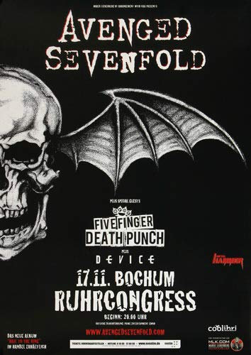 Avenged Sevenfold - Acid Rain, Bochum 2013 » Konzertplakat/Premium Poster | Live Konzert Veranstaltung | DIN A1 «