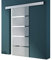 Mai & Mai Glasschiebetür komplettset softclose Amalfi in 5-Milchglas Streifen, Griffart: Muschelgriff, BxH: 77,5x205cm, 15 mm Wandabstand, inkl. Softclose-Automatik, 8mm ESG-Sicherheitsglas