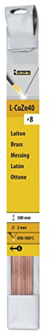 GYS 8 laiton Baguettes de soudure – Diamètre 2,0 mm – Longueur : 500 mm, 1 pièce, 047297