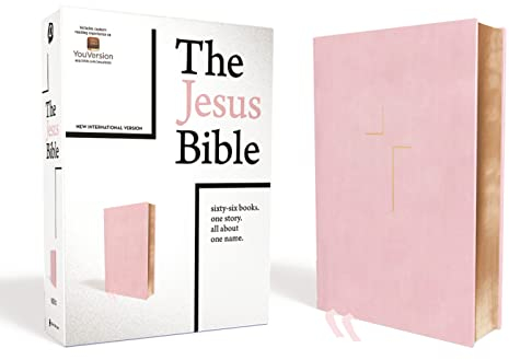 The Jesus Bible, NIV Edition, Leathersoft over Board, Pink, Comfort Print