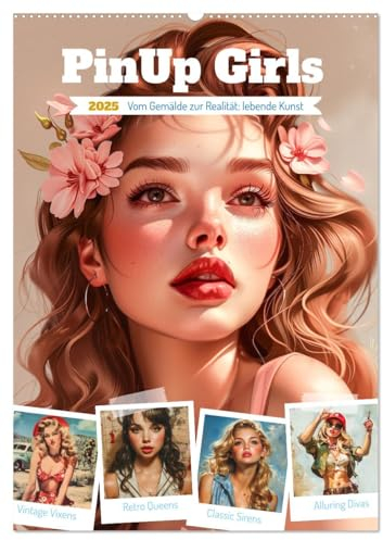 PinUp Girls (Wandkalender 2025 DIN A2 hoch), CALVENDO Monatskalender