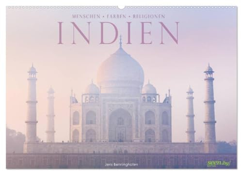 Indien: Menschen • Farben • Religionen (Wandkalender 2025 DIN A2 quer), CALVENDO Monatskalender