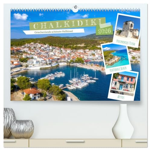 Chalkidiki - Griechenlands schönste Halbinsel (hochwertiger Premium Wandkalender 2026 DIN A2 quer), Kunstdruck in Hochglanz: Halbinsel Chalkidiki (CALVENDO Orte)