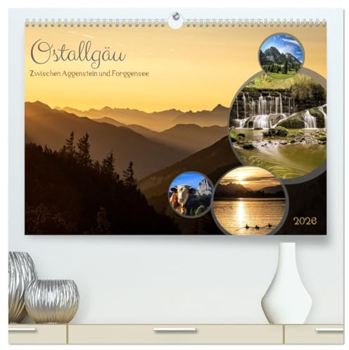 Ostallgäu - Zwischen Aggenstein und Forggensee (hochwertiger Premium Wandkalender 2026 DIN A2 quer), Kunstdruck in Hochglanz: Das Ostallgäu hat neben ... Kosten wie Wasserbegeisterte. (CALVENDO Orte)