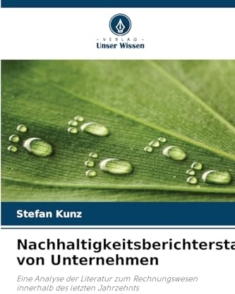Nachhaltigkeitsberichterstattung von Unternehmen: Eine Analyse der Literatur zum Rechnungswesen innerhalb des letzten Jahrzehnts