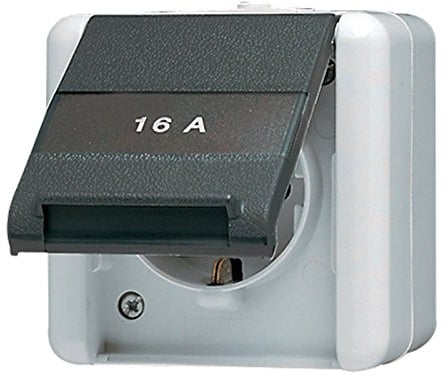 Jung 820 NAW Steckdose SCHUKO 820NAW mit Schriftfeld