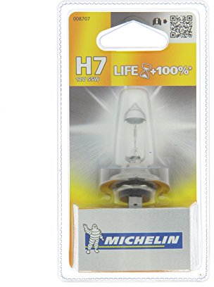 MICHELIN 1 Ampoule H7 LIFE+100% 55W, Lampe automobile pour feux de route, de croisement et antibrouillard, Longue durée de vie