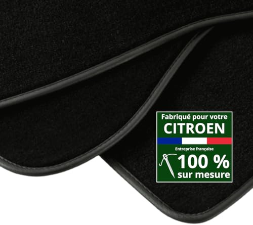 DBS - Tapis de Sol Voiture - sur Mesure - Adapté à Votre Citroen C4 Cactus dès 09/2014 - Moquette épaisse Effet Velours - Antidérapant : Clips de Fixation + Autogrip - 3 pièces