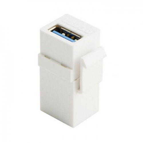 USB 3.0 A hembra a una hembra extensión Keystone Jack acoplador adaptador para panel de pared Cable USB CableCC
